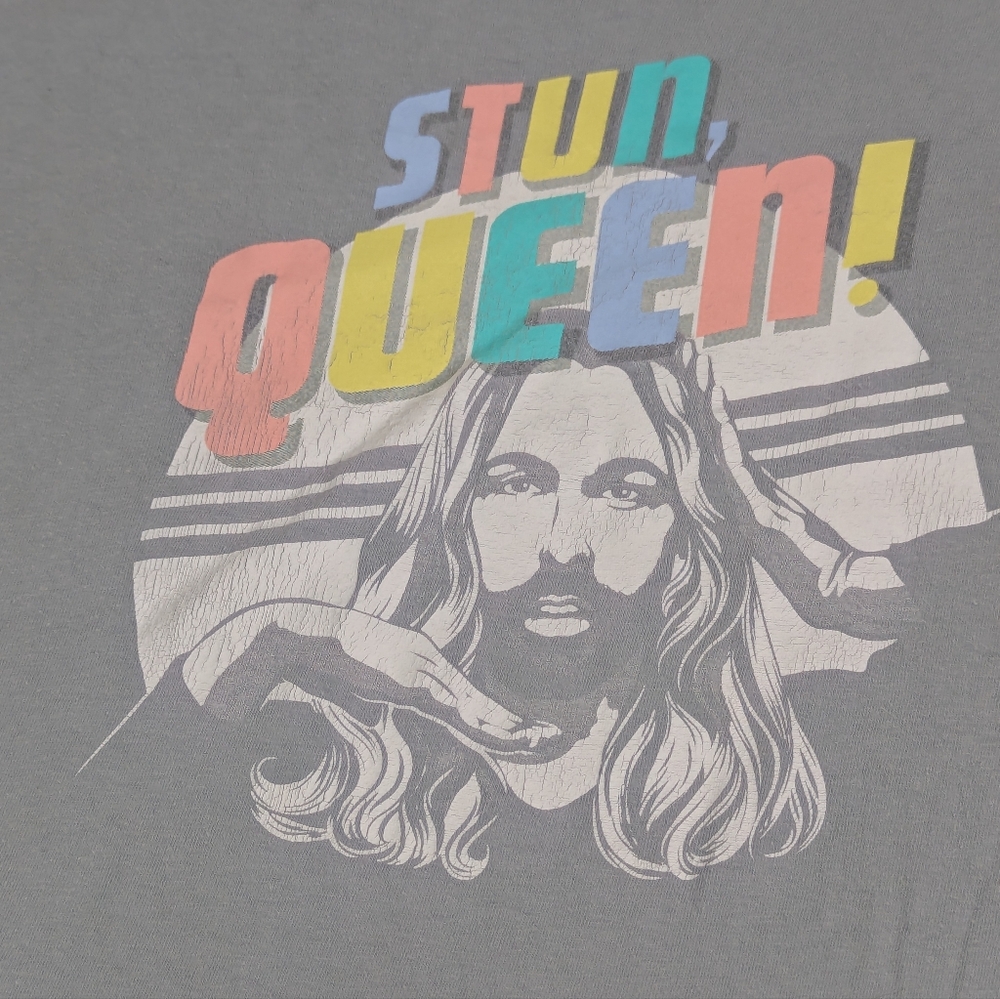 J.V.N. Stun Queen Queer Eye Jonathan Van Ness Thirt  Slate Blue Size 2XL